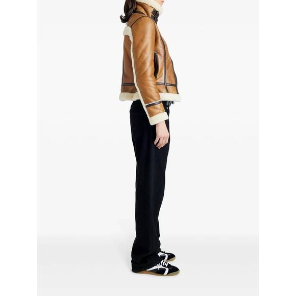 Proenza Schouler Arlo Shearling Leather jacket in Umber 6 - Picture 3 of 10